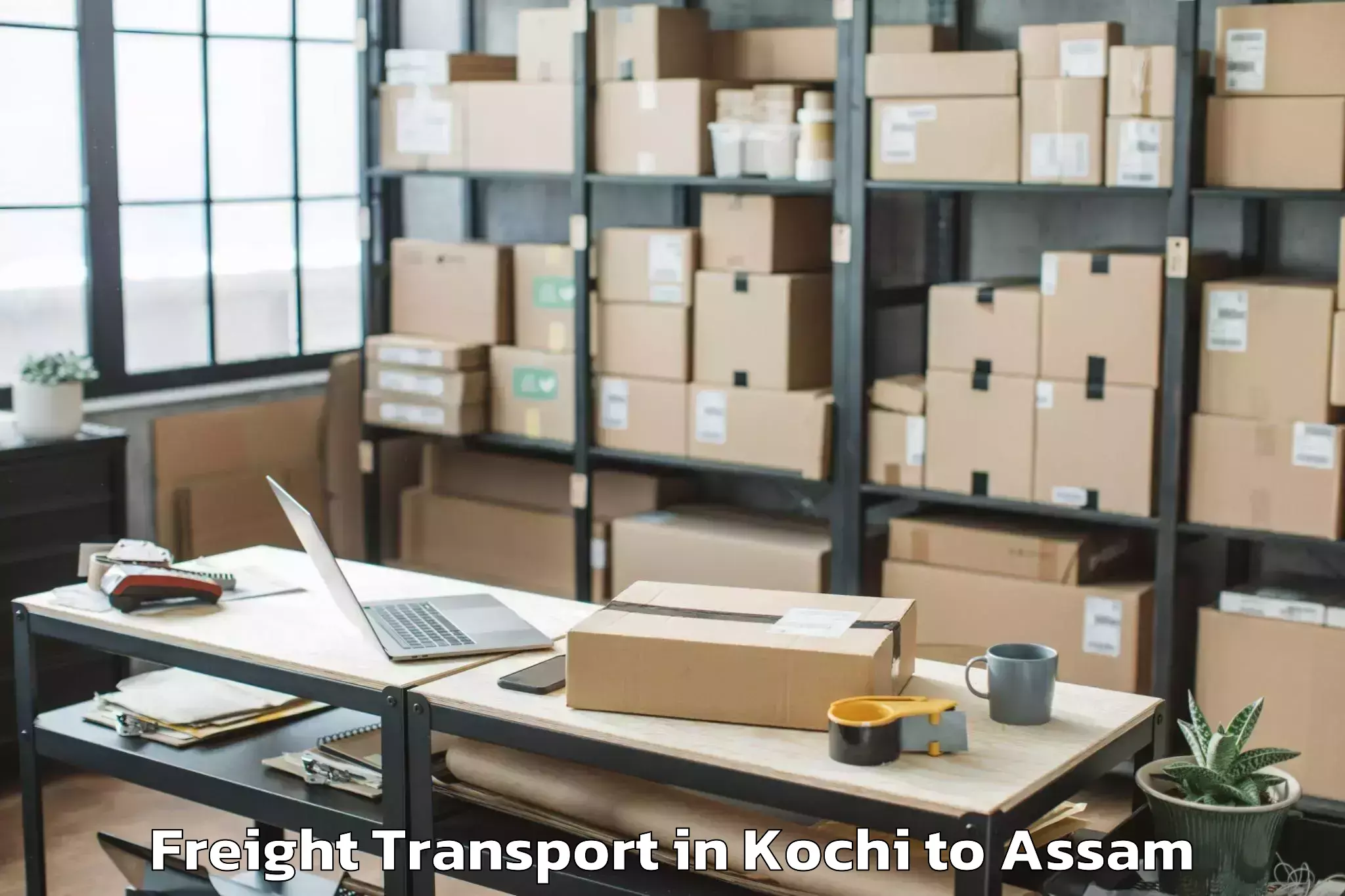 Book Kochi to Lumding Railway Colony Freight Transport